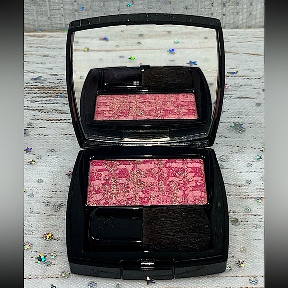 Chanel Les Tissages De Chanel Blush Duo Tweed Effect, 17 Tweed Fuchsia NIB RARE - Picture 4 of 10